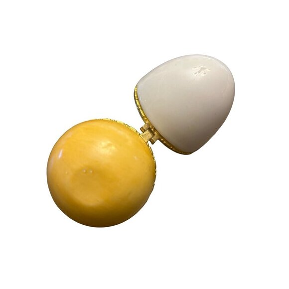 Hand-Painted Porcelain Trinket Box Egg With Floral Design - Picture 5 of 7